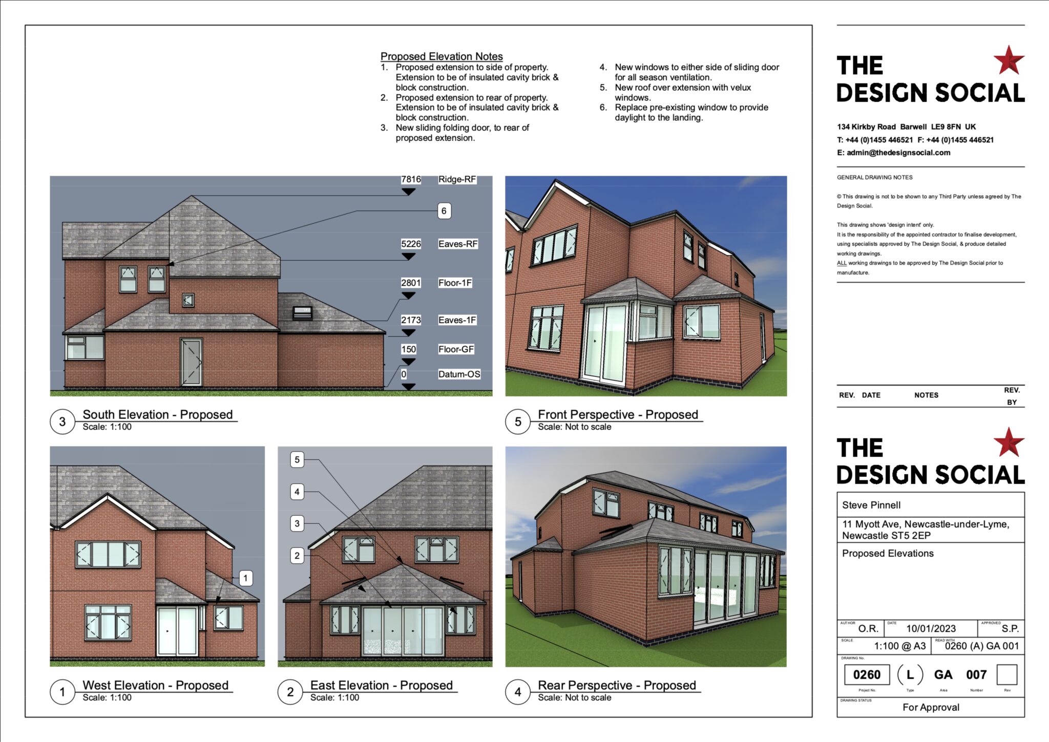 Katie Pinnell – Resubmission of Application for Wrap-around Side & Rear Extension – Newcastle – Review